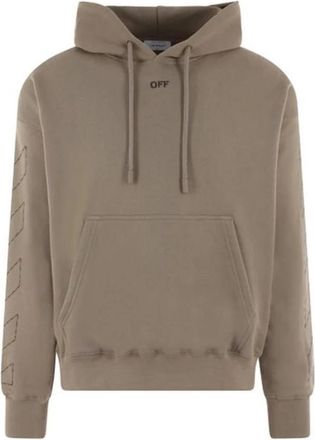 Off-white Arrows Stitched Hoodie - Heren - Hoodies - Beige - XL - Katoen - Hoodies & sweatvesten