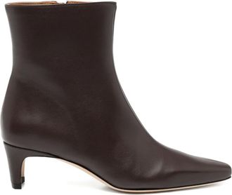 Staud 50mm Wally ankle boots - women - Calf Leather/Calf Leather/Calf Leather - 36 - Brown