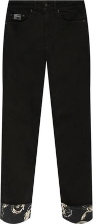 Versace Jeans Couture Barocco-print detail jeans - Black