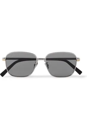 Dior CD Diamond S4U Aviator-Style Convertible Silver- and Gold-Tone Sunglasses