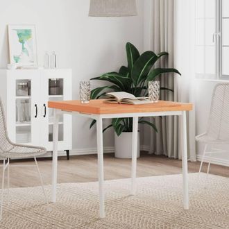Berkfield Home Table Top 70x70x4 cm Square Solid Wood Beech in Brown | Size: 70 x 70 x 4 cm