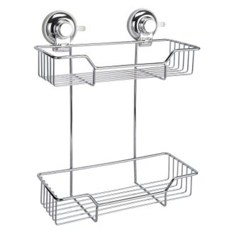Gedy Ho191300100 Porta Objetos Doble Ventosa Cromo - Ref: Ho191300100 - Gedy