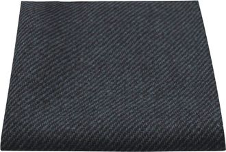 King & Priory Prussian Blue & Grey Sharkskin Pocket Square, Handkerchief