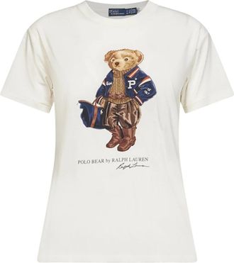 Polo Ralph Lauren Polo Bear T-Shirt - Dames - T-shirts - Wit - L - Katoen - Tops