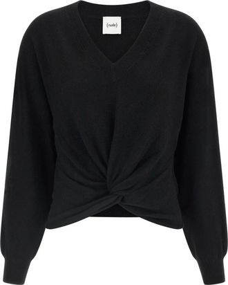 Nude Truien - Dames - V-hals truien - Zwart - XS - Truien & Vesten