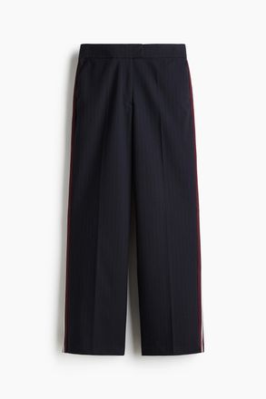 H&M Elegante Hose mit Kontraststreifen - Marineblau/Nadelstreifen