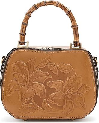 Patricia Nash Lara Top Handle Crossbody Cross Body Womens Handbags Light Tan, Leather