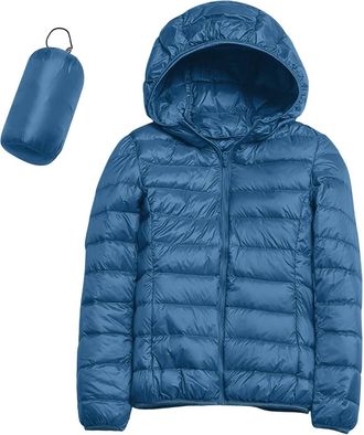 Generic Womens Winter Coats Lightweight Puffer Jacket with Hood, Warm, Short, Packable, Quilted, Transitional, Padded Jacket for Ladies, Lined for Hiking, Tra