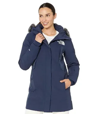 The North Face Outerboroughs Parka Jacket Womens Blue Full Zip Hooded ASM226