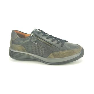 Mephisto Sportieve Zwarte en Grijze Sneakers - Heren - Sneakers - Zwart - 42 1/2 EU - Schoenen