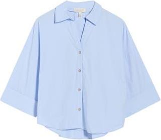 Current Elliott Wide Sleeve Button-Up Shirt in Light Blue at Nordstrom Rack, Size X-Small