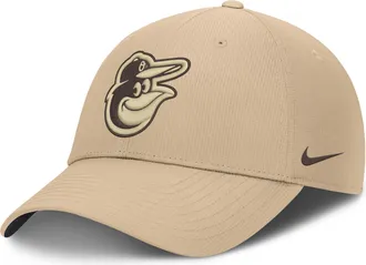 Nike Baltimore Orioles Club Nike Mens Dri-FIT MLB Adjustable Hat in Brown | NB020GT5OLE-YPH
