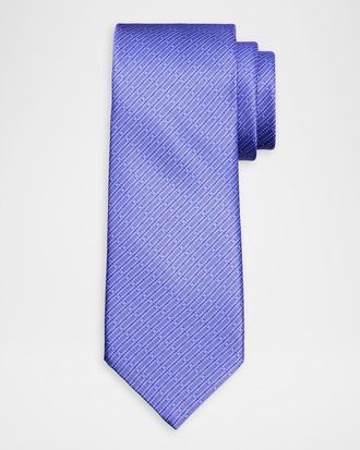 Stefano Ricci Men & apos;s Dotted Line Silk Jacquard Tie