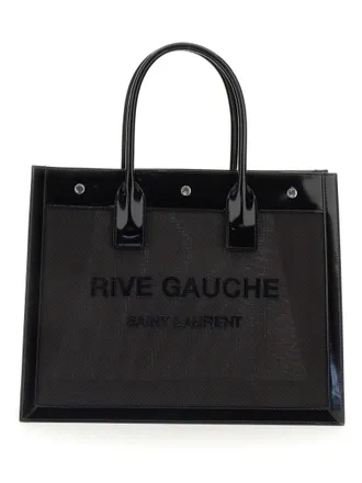 Saint Laurent Womens Rive Gauche Small Bag Black Polyamide Shoulder
