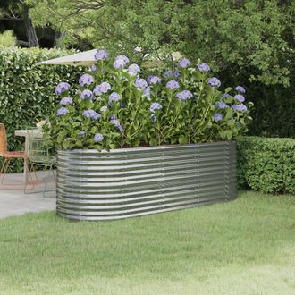 vidaXL Vidaxl - Jardinera De Acero Galvanizado Plateado 224x80x68 Cm