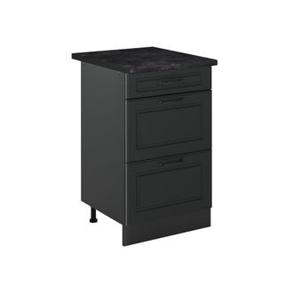 Vicco Mueble Bajo De Cocina R-line, Antracita Casa De Campo/antracita, 50 Cm Encimera Antracita, Vicco