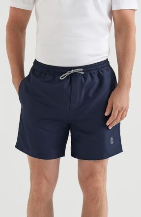 Brunello Cucinelli Swim shorts in Navy Blue at Nordstrom, Size Xxx-Large