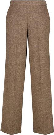 Marc O'Polo Jersey-Tweed Wijde Broek - Dames - Wijde Broeken - Bruin - S - Tweed - Broeken