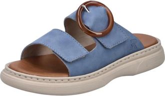Rohde Platte Sandaal - Dames - Schoenen - Blauw - Maat: 41 EU Leer
