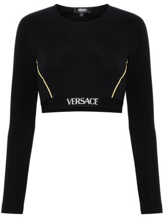 Versace Trainingstop met logo tailleband - Zwart