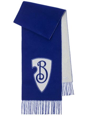 Burberry B Shield sjaal van kasjmier-wol - Blauw