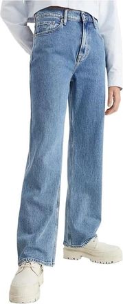Tommy Hilfiger Wide Jeans - Dames - Loose Fit Jeans - Blauw - W26 L28 - Katoen - Jeans