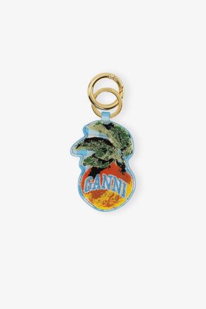 Ganni Blue Apple Keyring