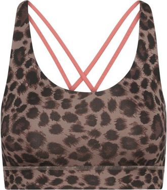 Hey Honey Criss-Cross Bra Leo Sport-BH f&uuml;r Damen | braun