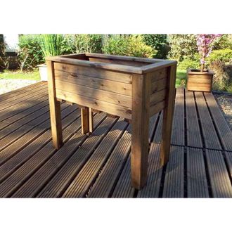 Charles Taylor Trading 1Pc Medium Wiltshire (Raised) Trough Set - Redwood - L41 x W83 x H72 cm - Minimal Assembly Required
