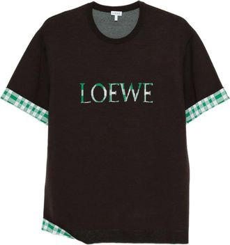 Loewe T-shirt con logo - Marrone
