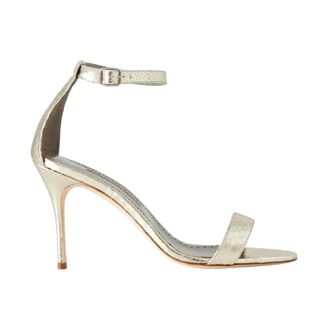 Manolo Blahnik High Heel Sandals, female, Yellow, Size: 7 1/2 US Chaos 90 Stiletto Sandals