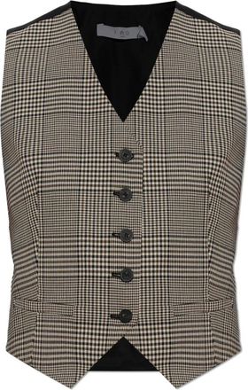 Iro Kraig Vest - Dames - Gillet - Bruin - XS - Katoen - Kostuums