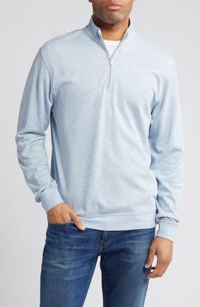 Johnnie-O Hanks Quarter Zip Pullover in Malibu at Nordstrom, Size Xx-Large