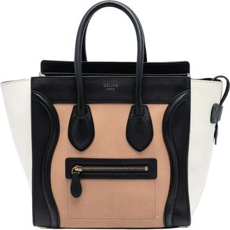 Celine Pre-owned Tote Bags, female, Multicolor, Size: ONE SIZE Pre-owned Vintage Leather Tri-Color Satchel Bag
