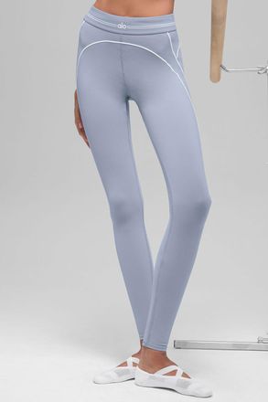 Alo | Airbrush High-Waist Heart Throb Legging in Winter Frost/White Blue, Size: Medium