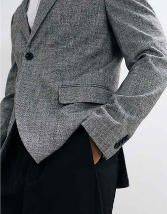 Jack & Jones blazer da abito slim fit grigio chiaro