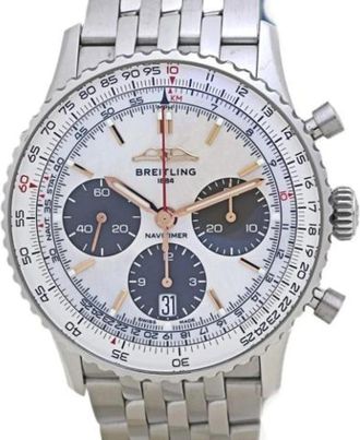 Breitling Pre-owned Polshorloge - Heren - Vintage Horloges - Wit - ONE Size - Vintage