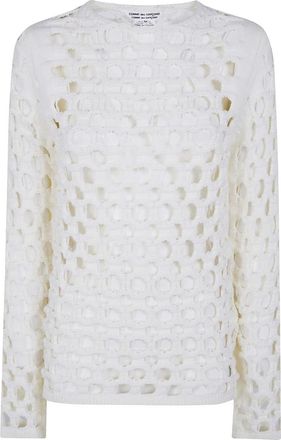 Comme Des Gar&ccedil;ons Truien & Vesten, Dames, Wit, L, Round-neck Truien