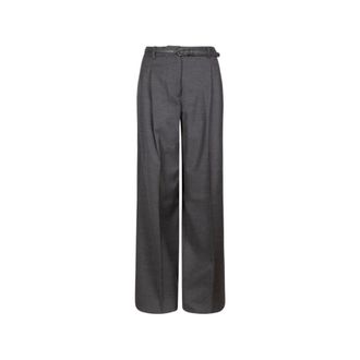 Max Mara Pantaloni Lago - Dames - Broeken - Grijs - Maat: L Zijde