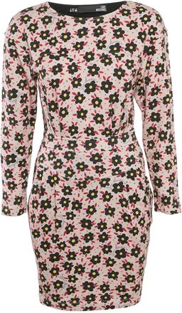 Love Moschino Mini-jurk met bloemenprint - Beige