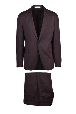 Tagliatore Mens Suit Linen/Wool - Brown
