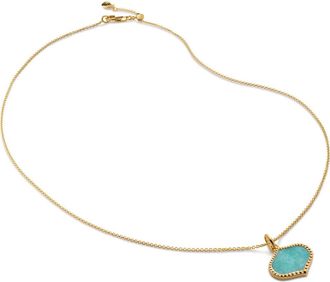 Monica Vinader Talismans Lotus Pendant Necklace in Gold Vermeil at Nordstrom