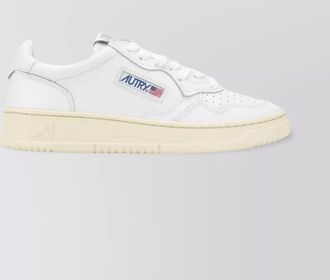 Autry perforated flat sole round toe sneakers