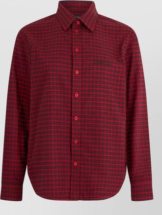 Balenciaga checked cotton shirt long sleeve collar
