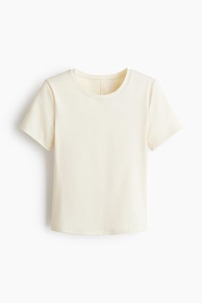 H&M Sport-T-Shirt mit SoftMove - Buttergelb
