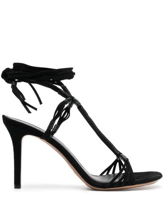 Isabel Marant Arja su&egrave;de sandalen - Zwart