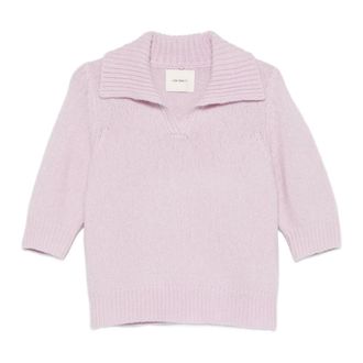 Lisa Yang Cashmere Knitwear, female, Pink, Size: S Lailai Polo Sweater