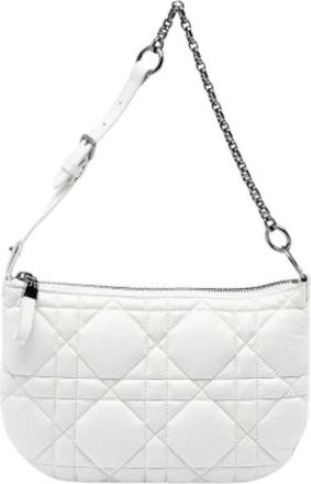 Dior Pre-owned Leather dior-bags - Dames - Vintage Schoudertas - Wit - ONE Size - Vintage