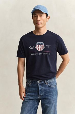 GANT Men Archive Shield T-Shirt (XXXL) EVENING BLUE