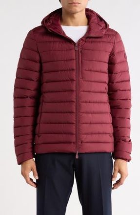 Save The Duck Marco Hooded Matte Puffer Jacket in Wine Red at Nordstrom Rack, Size Medium
